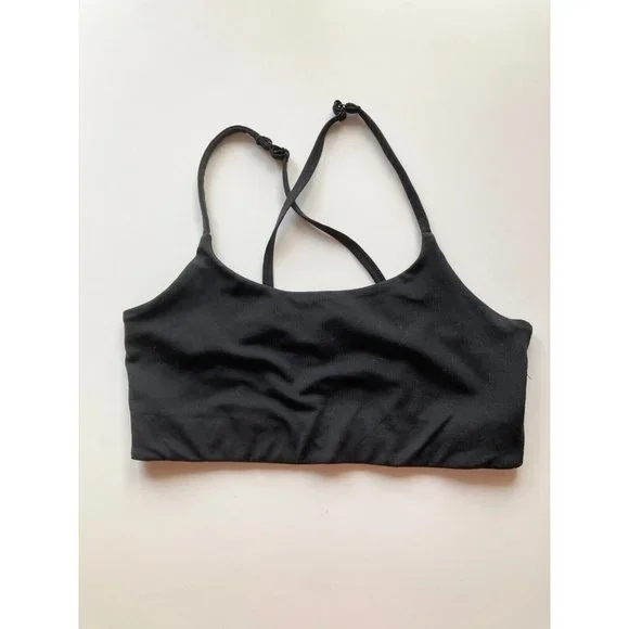 GIRLFRIEND COLLECTIVE Black Float Set Juliet Bra High Rise Bike Shorts, Size S/M - Picture 2 of 16